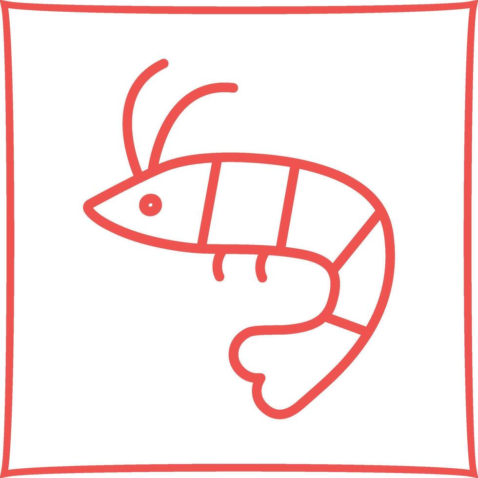 ícone de vetor de camarão