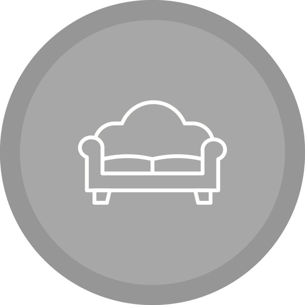 ícone de vetor de sofá duplo