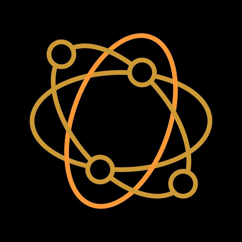 ícone de vetor de estrutura atômica