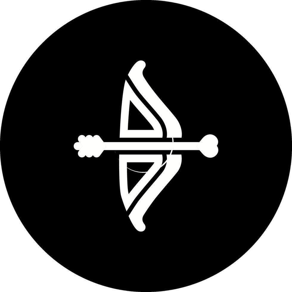 ícone de vetor de arco e flecha