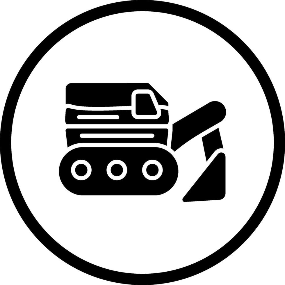 ícone de vetor de escavadeira