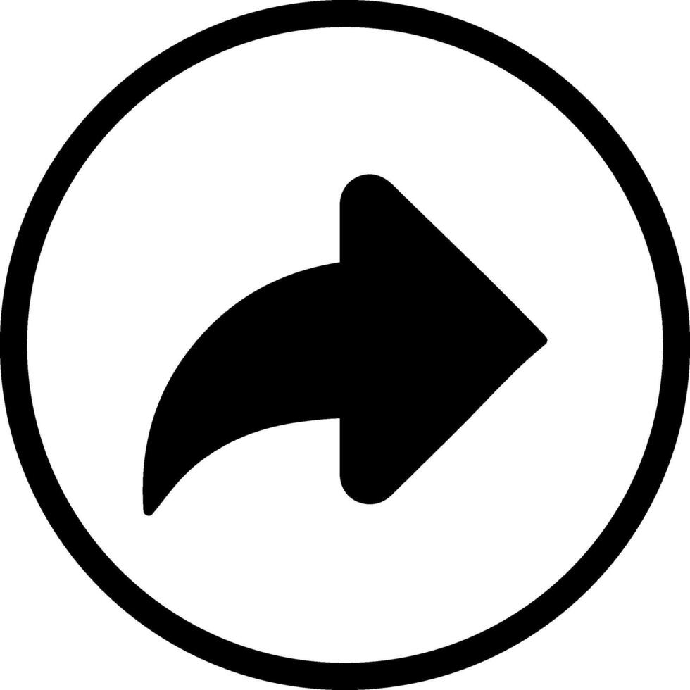 ícone de vetor de seta para trás direita