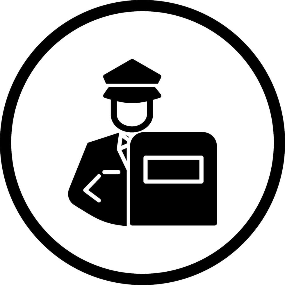 ícone do vetor da polícia de choque