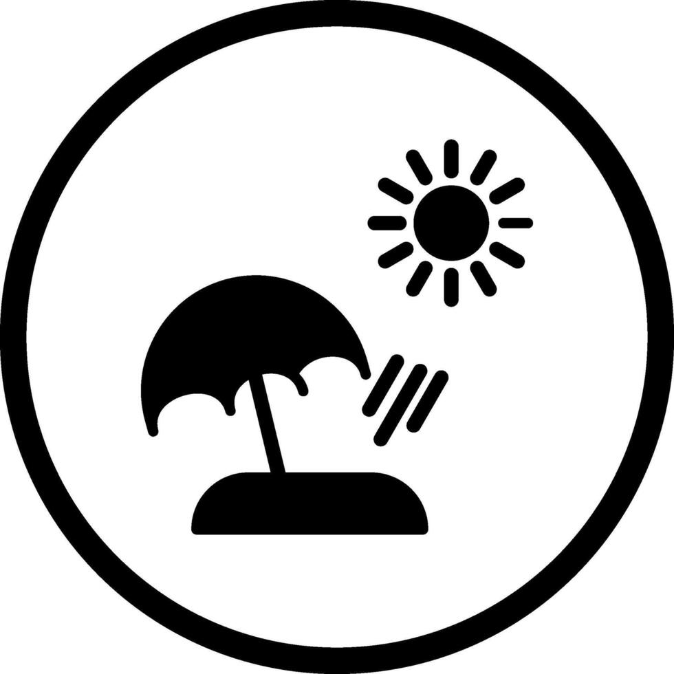 ícone de vetor de praia