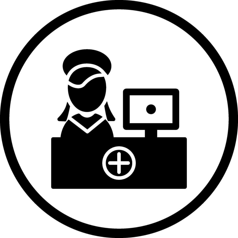 ícone de vetor de recepção de hospital