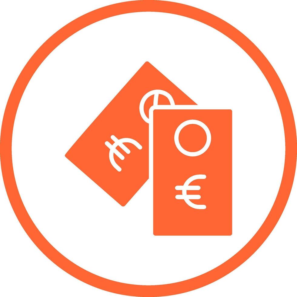 ícone de vetor de marca de euro