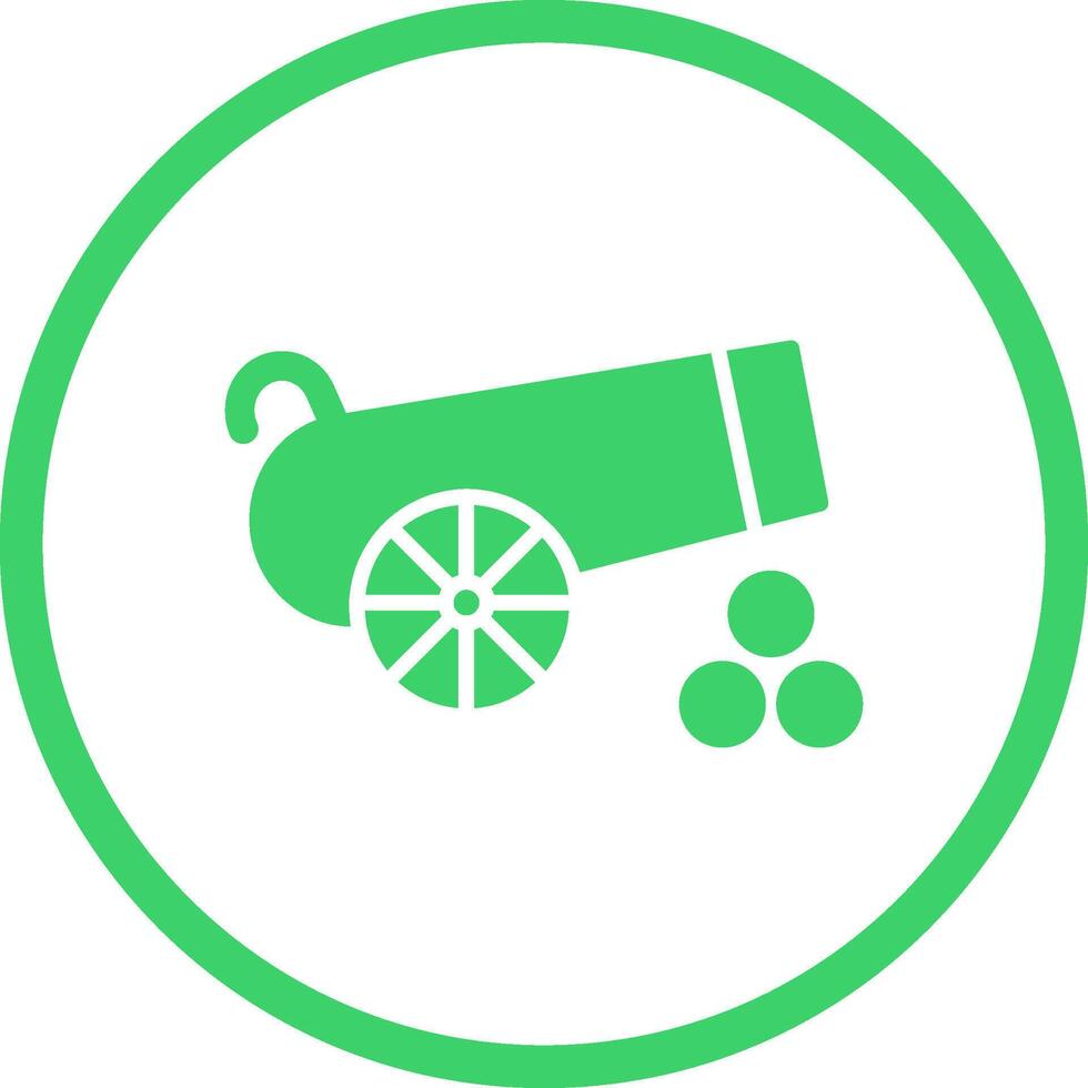 ícone de vetor de bolas de canhão