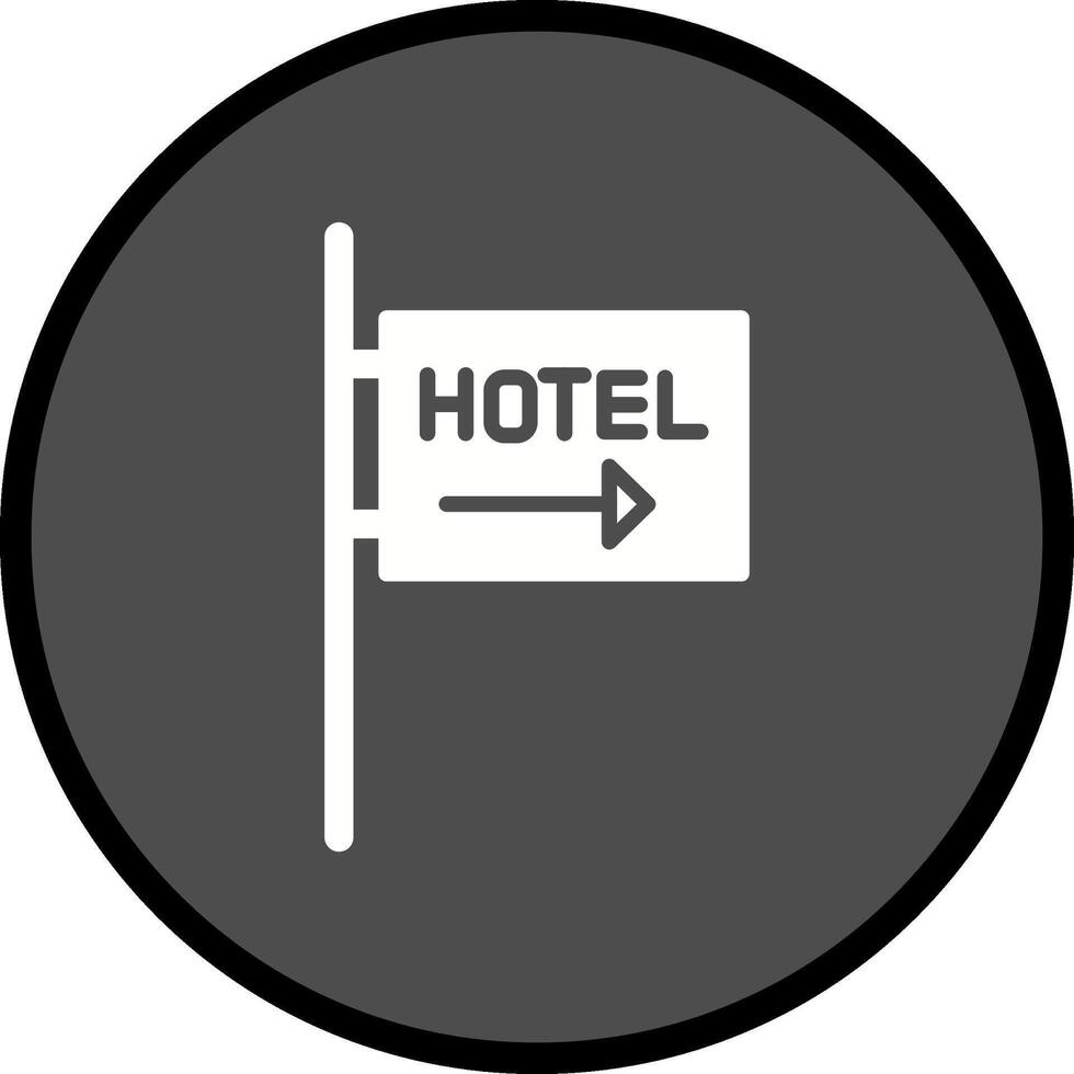 ícone de vetor de sinal de hotel