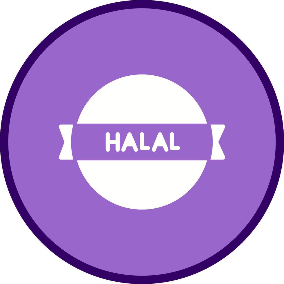 ícone de vetor de etiqueta halal