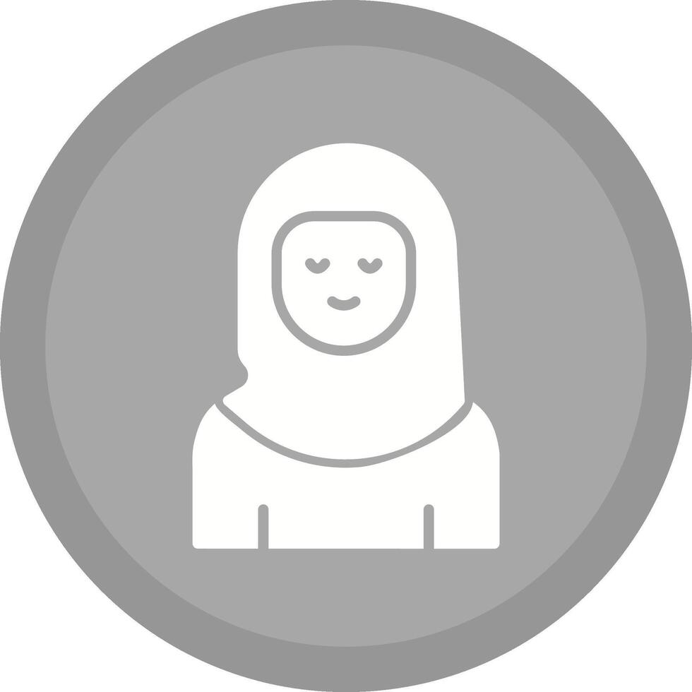 ícone de vetor de mulher islâmica