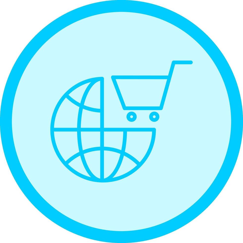 ícone de vetor de compras do mundo