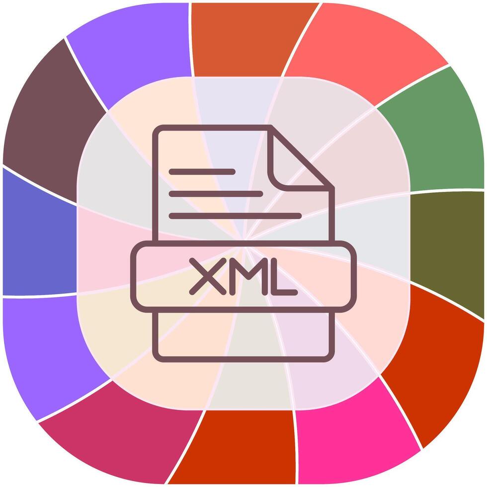 ícone de vetor xml