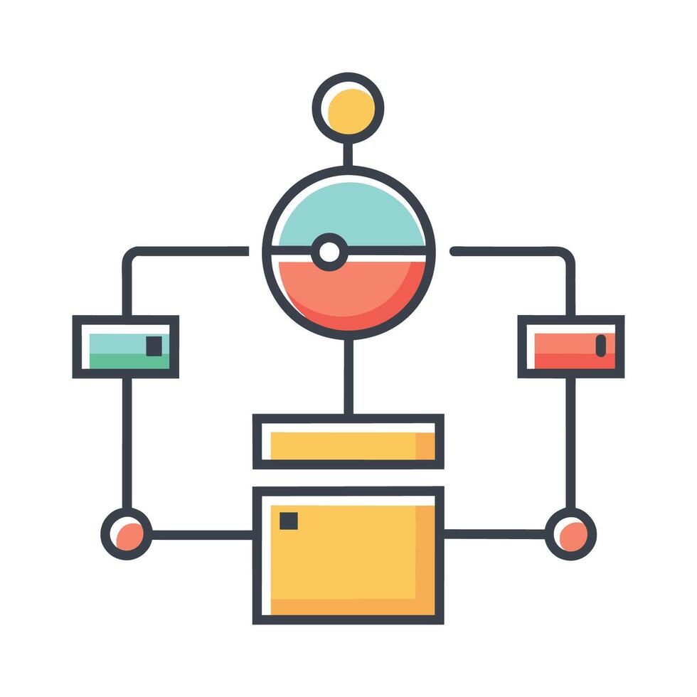 sistema configuração linha isolado vetor ilustração.