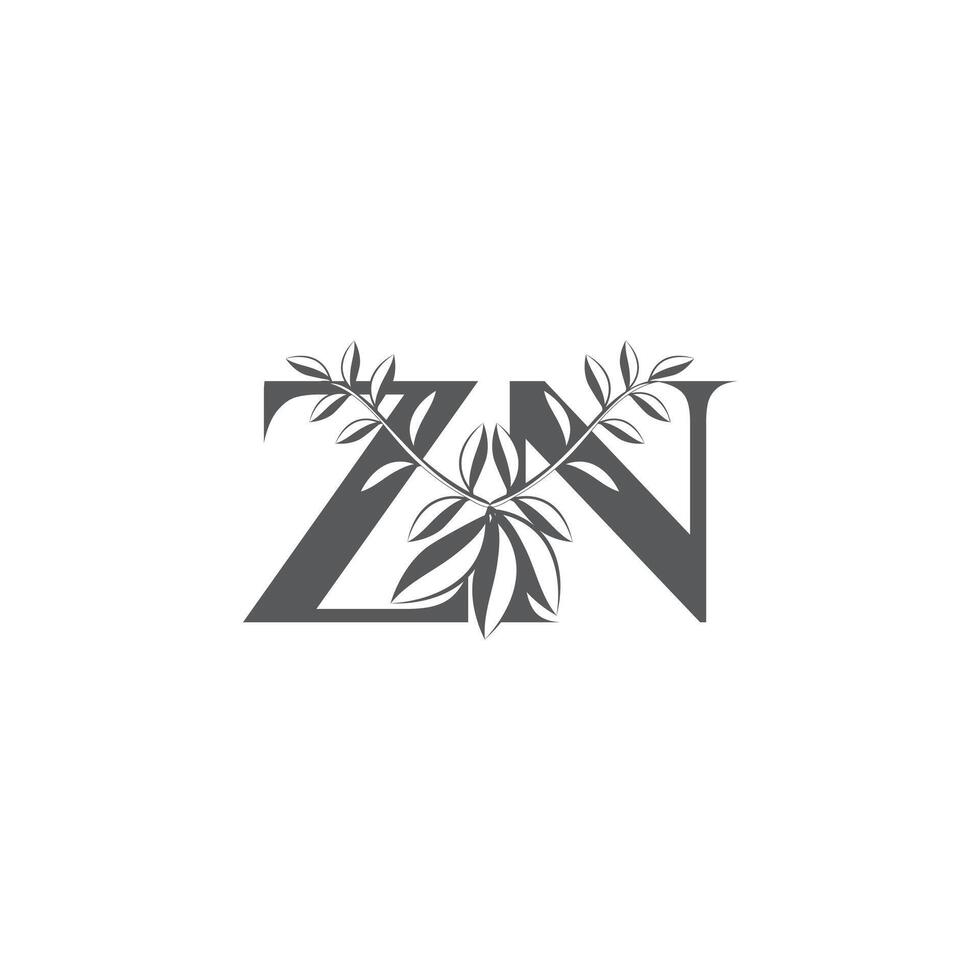 iniciais cartas logotipo zn, nz, z e n vetor