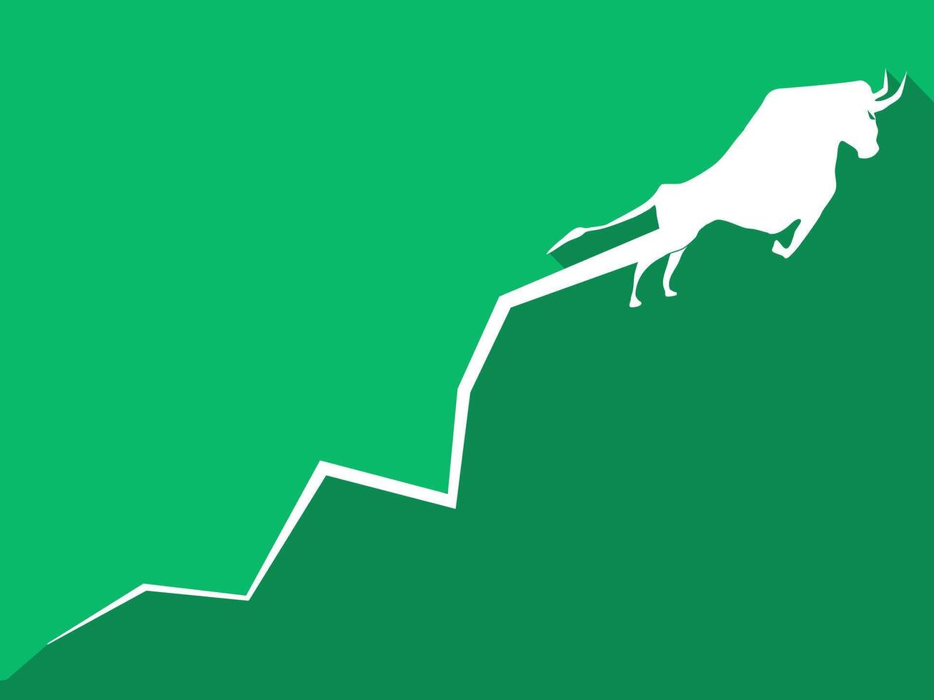 touro mercado tendência. crescimento gráfico vetor