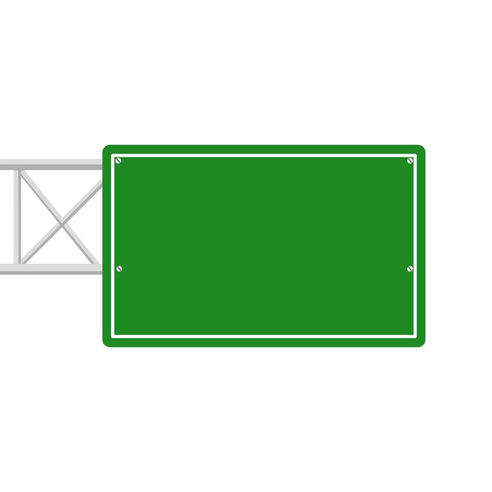 estrada placa isolado em uma fundo. verde tráfego placa vetor