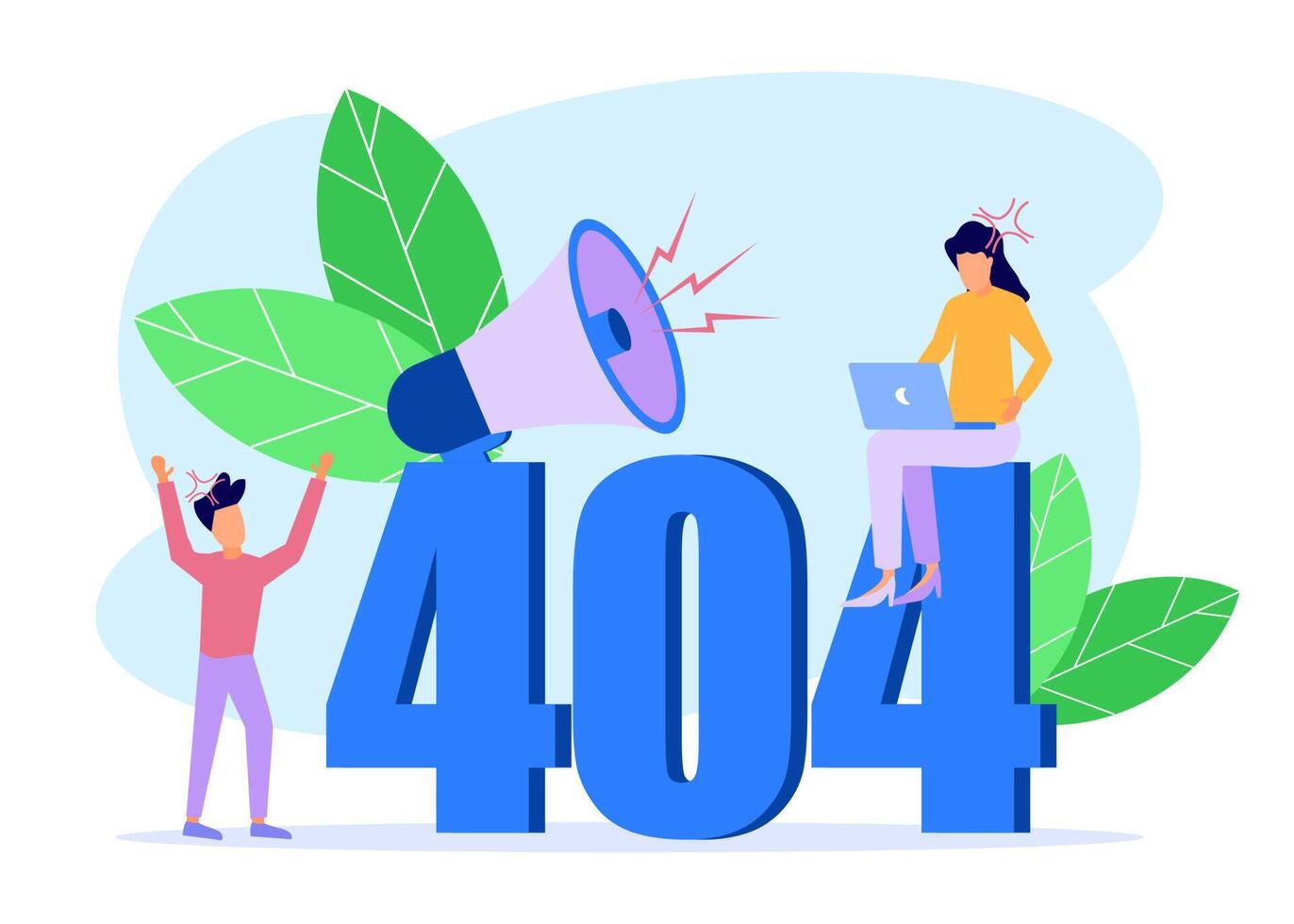 ilustração vetor gráfico desenho animado personagem do 404 rede perturbação