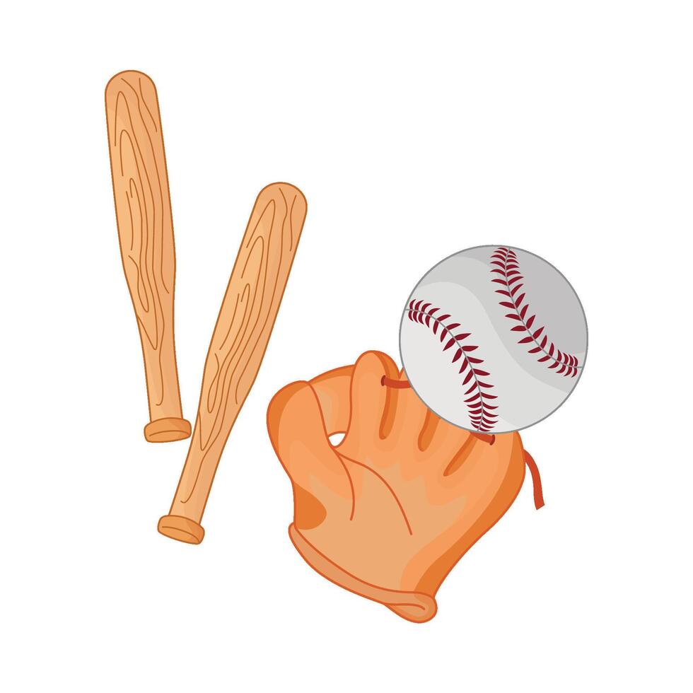 ilustração do beisebol equipamento vetor