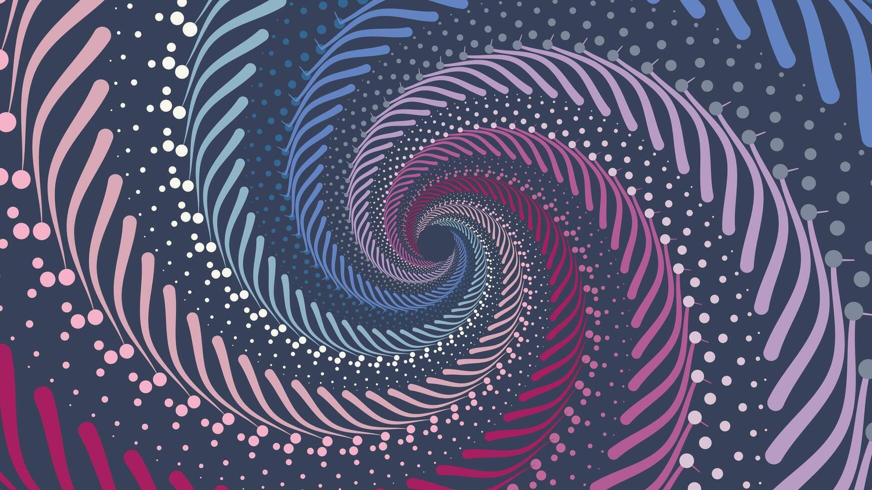 abstrato espiral volta fiação vórtice ondulado linha urgência dados ciclo fundo. vetor