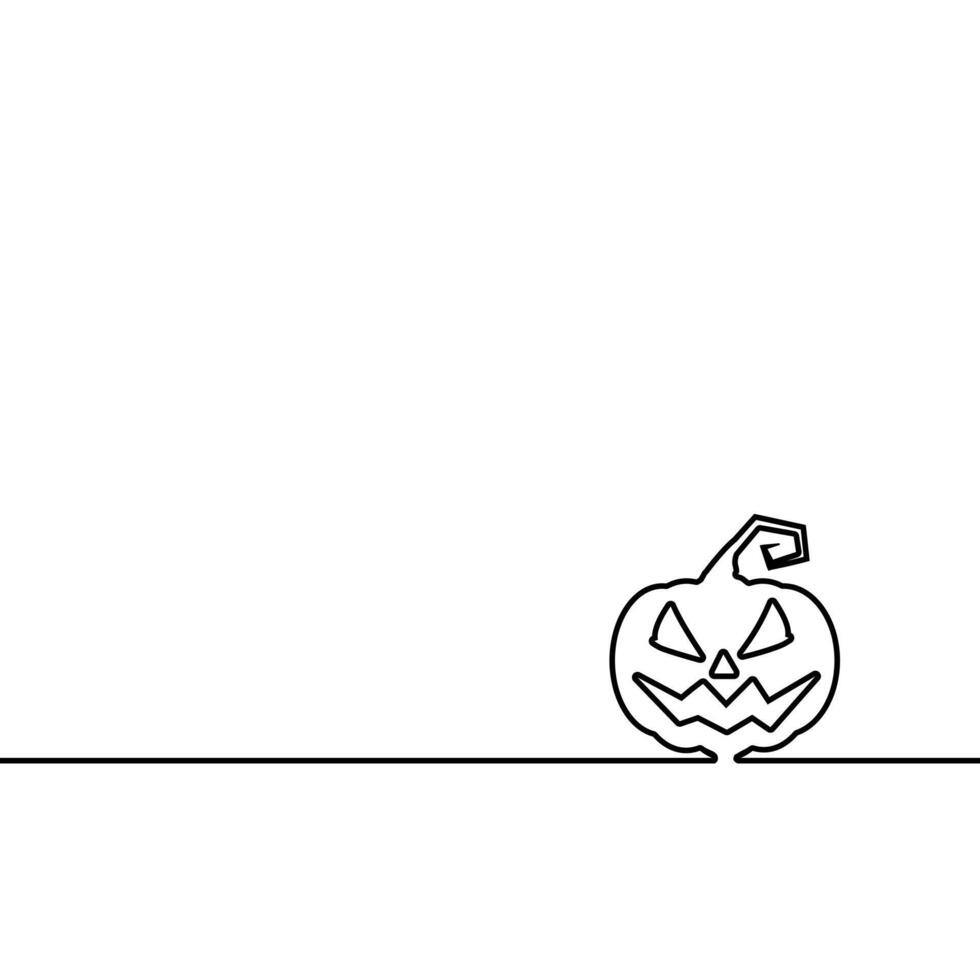 abóbora de halloween isolada no fundo branco vetor