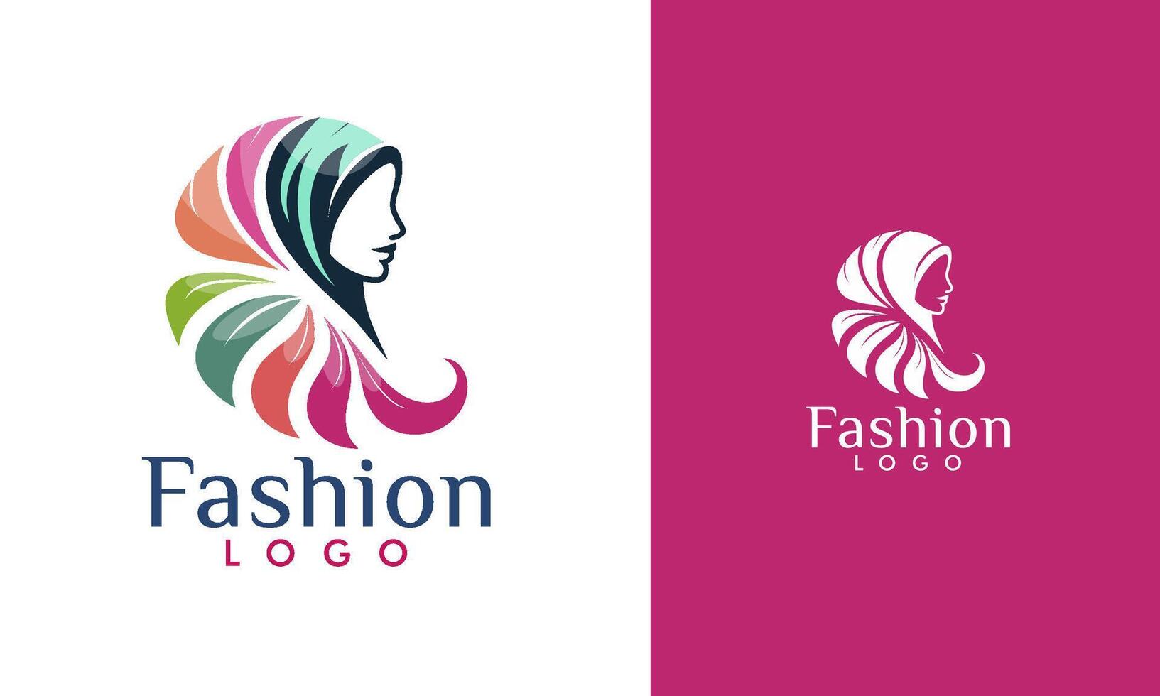 muçulmano roupas logotipo, hijab logotipo vetor