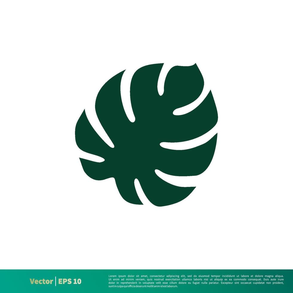 monstera deliciosa folha logotipo vetor modelo ilustração Projeto. vetor eps 10.