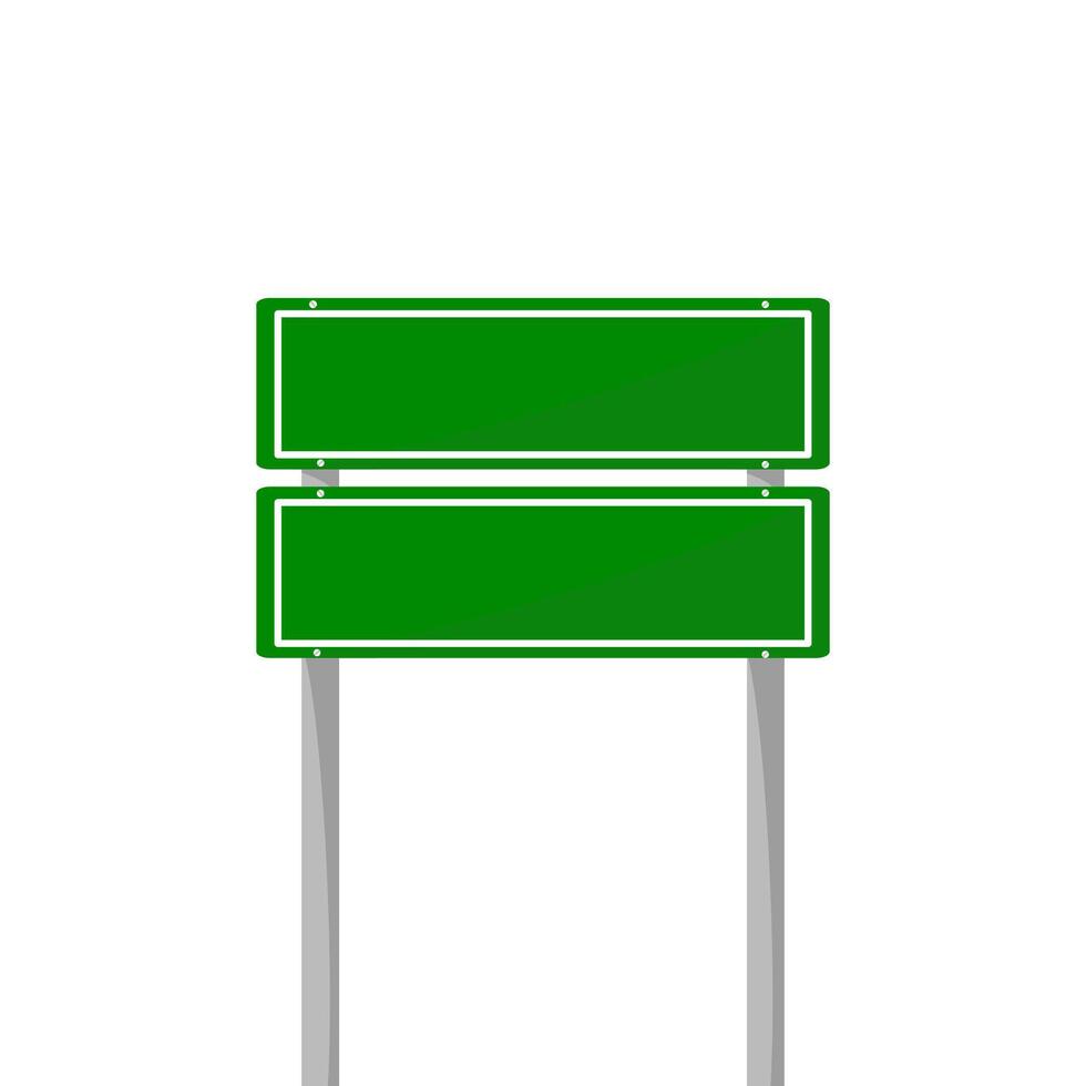 estrada placa isolado em uma fundo. verde tráfego vetor