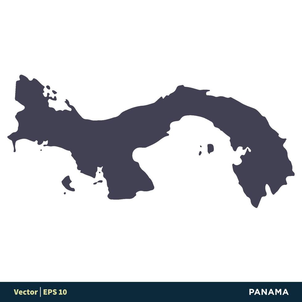 Panamá - norte América países mapa ícone vetor logotipo modelo ilustração Projeto. vetor eps 10.