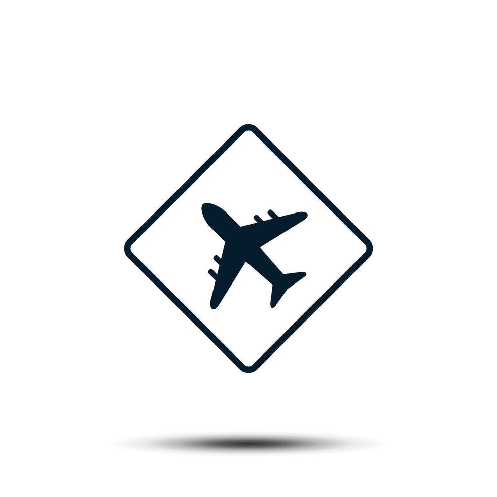 avião ícone vetor modelo. aeroporto placa plano Projeto