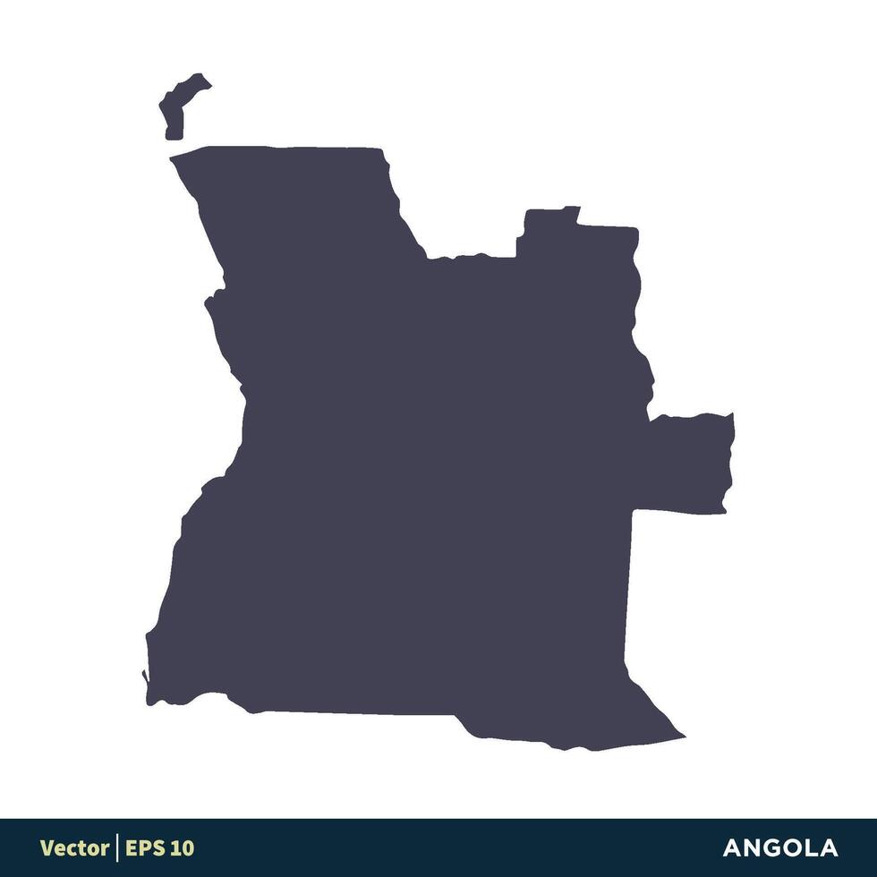 Angola - África países mapa ícone vetor logotipo modelo ilustração Projeto. vetor eps 10.