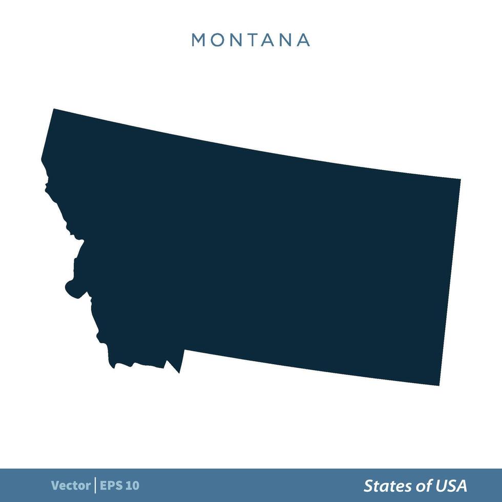 montana - estados do nos mapa ícone vetor modelo ilustração Projeto. vetor eps 10.