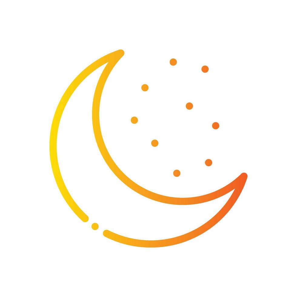 ícone de gradiente de lua vetor