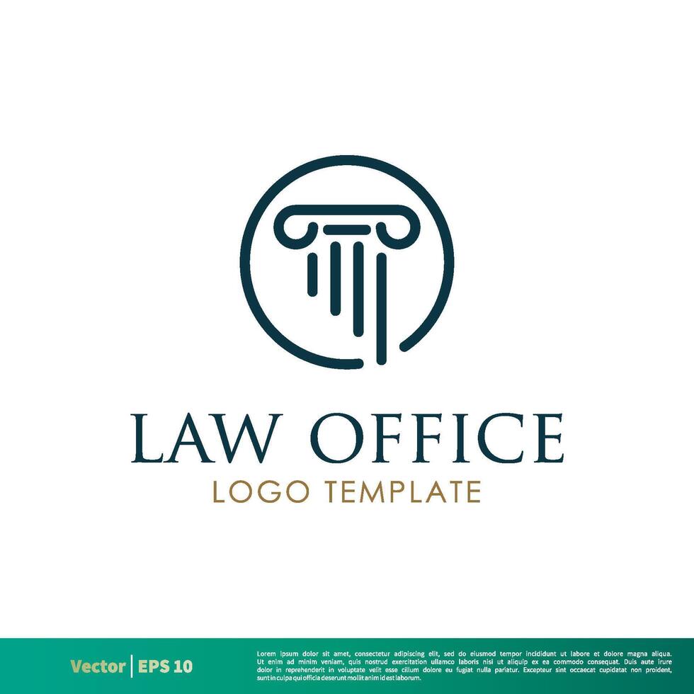 pilar grego, coluna lei escritório, lei empresa, advogado ícone vetor logotipo modelo ilustração Projeto. vetor eps 10.