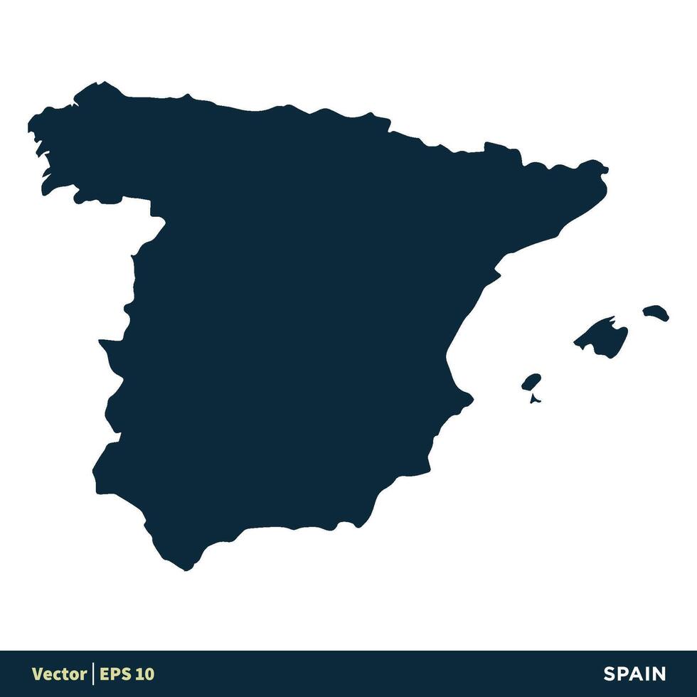 Espanha - Europa países mapa vetor ícone modelo ilustração Projeto. vetor eps 10.