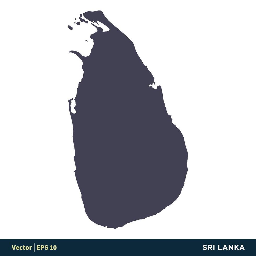 sri lanka - Ásia países mapa ícone vetor logotipo modelo ilustração Projeto. vetor eps 10.