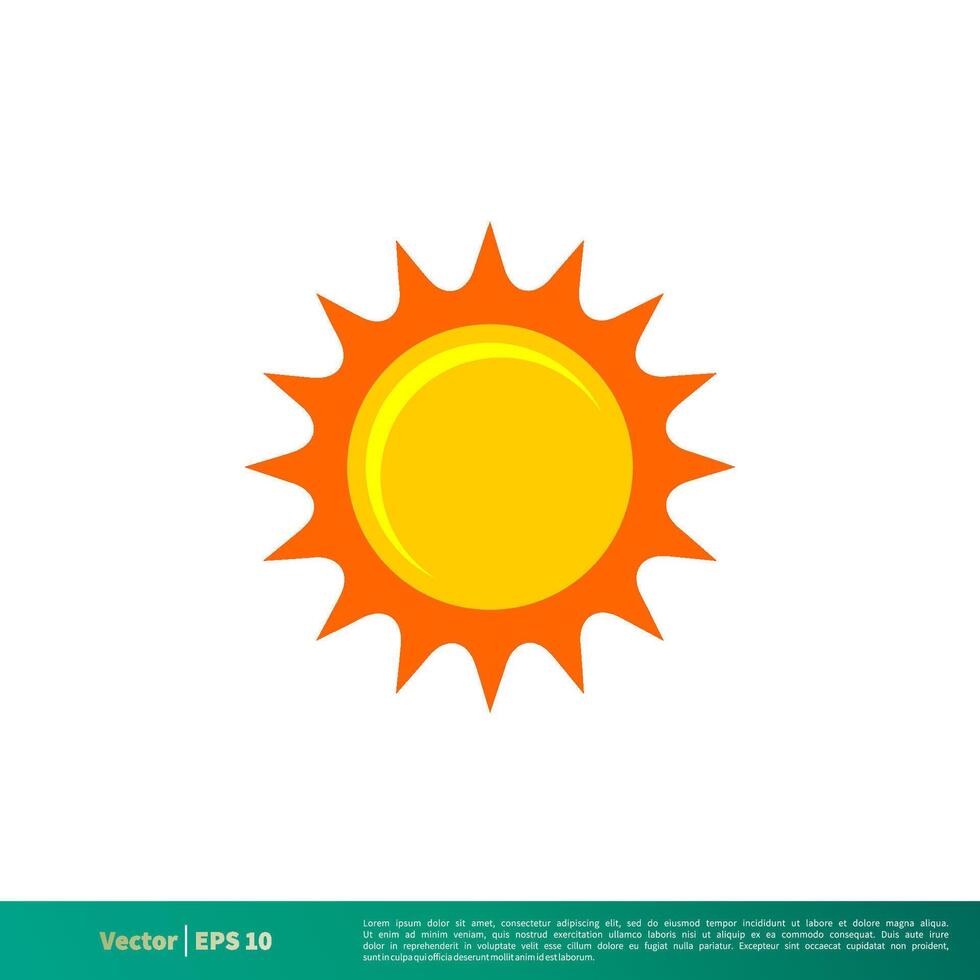 Sol - verão ícone vetor logotipo modelo ilustração Projeto. vetor eps 10.