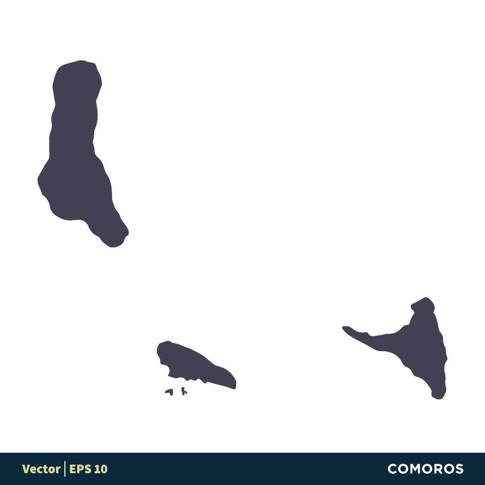 Comores - África países mapa ícone vetor logotipo modelo ilustração Projeto. vetor eps 10.