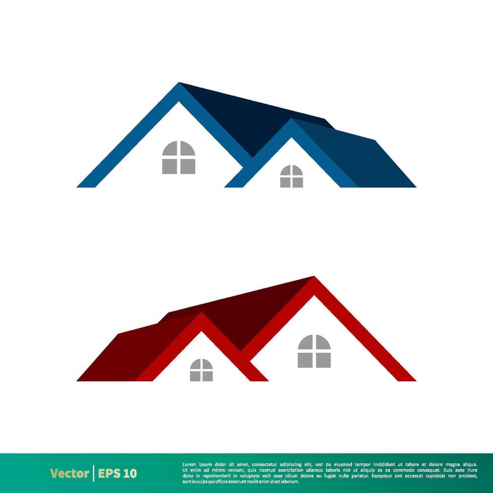 real Estado casa conjunto ícone vetor logotipo modelo ilustração Projeto. vetor eps 10.