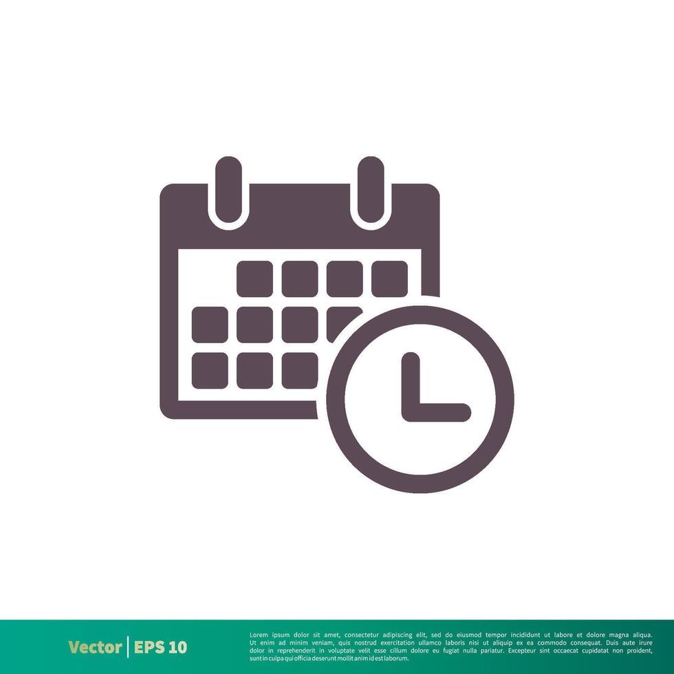 calendário, cronograma ícone vetor logotipo modelo ilustração Projeto. vetor eps 10.