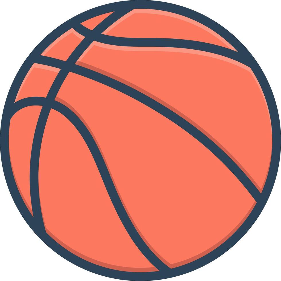 vetor cor ícone para basquetebol