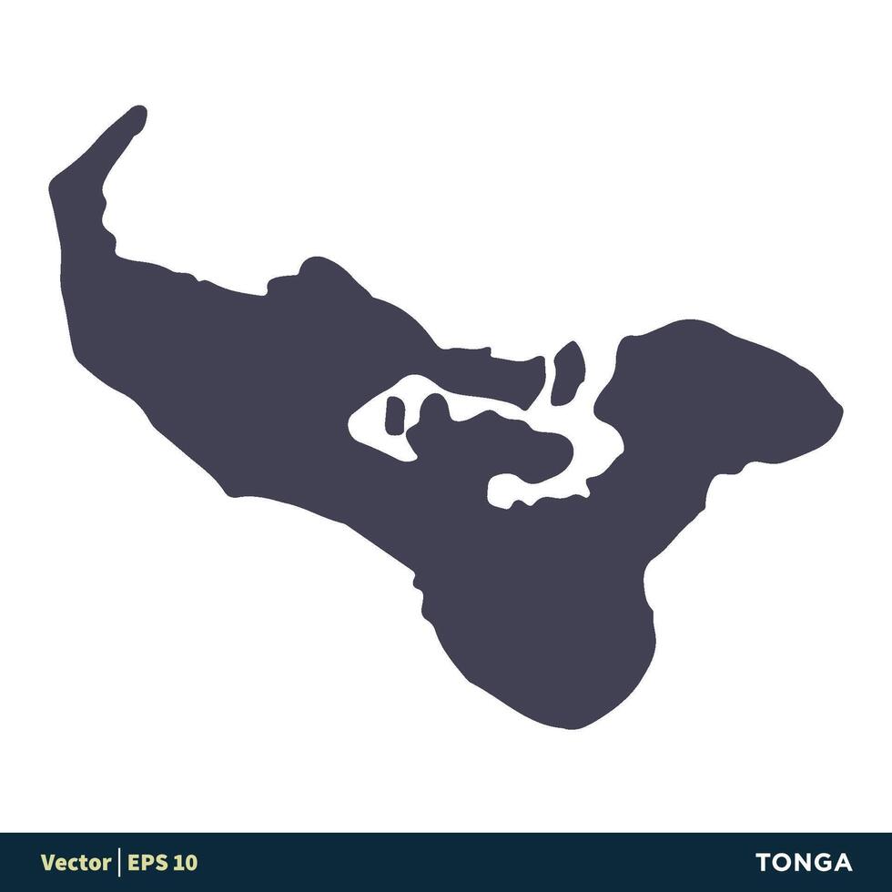 tonga - Austrália, Oceânia países mapa ícone vetor logotipo modelo ilustração Projeto. vetor eps 10.