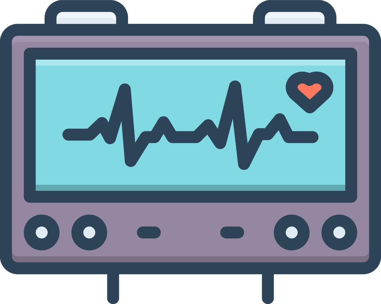 vetor cor ícone para atrial fibrilação