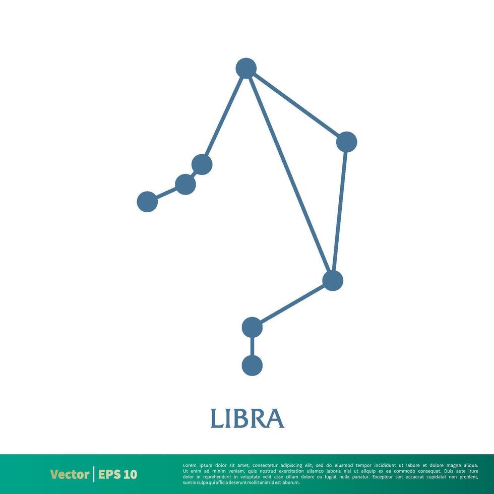 Libra - constelação Estrela ícone vetor logotipo modelo ilustração Projeto. vetor eps 10.