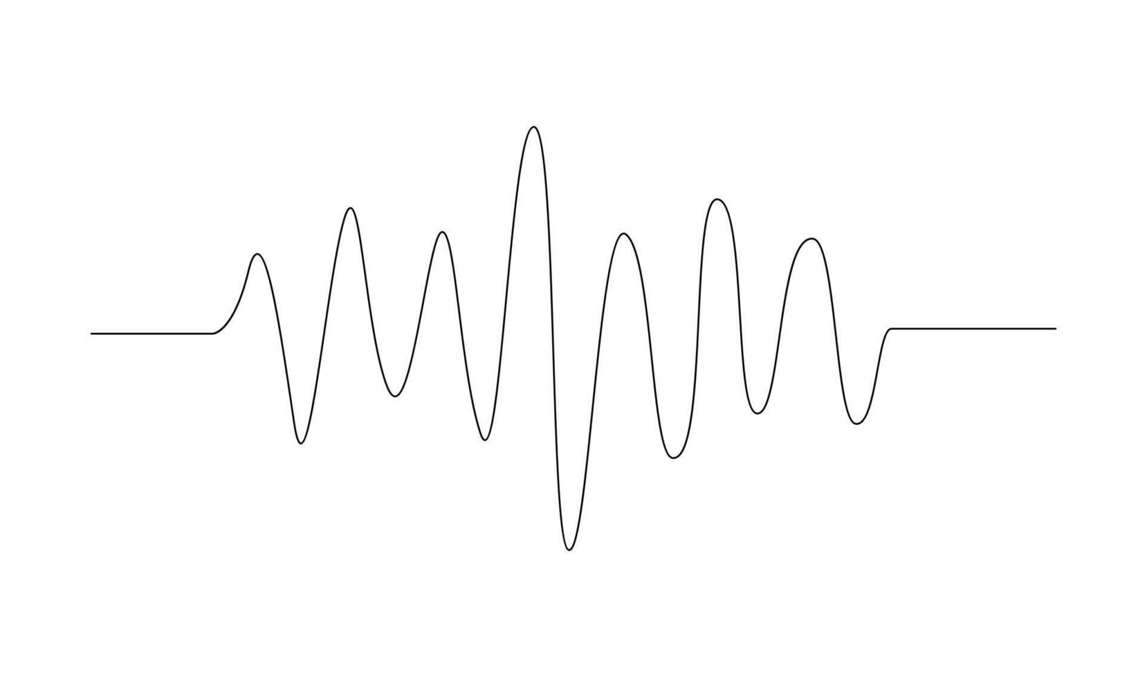 contínuo solteiro linha desenhando do música notas vetor