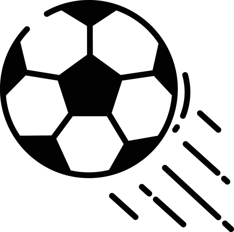 futebol glifo e linha vetor ilustração