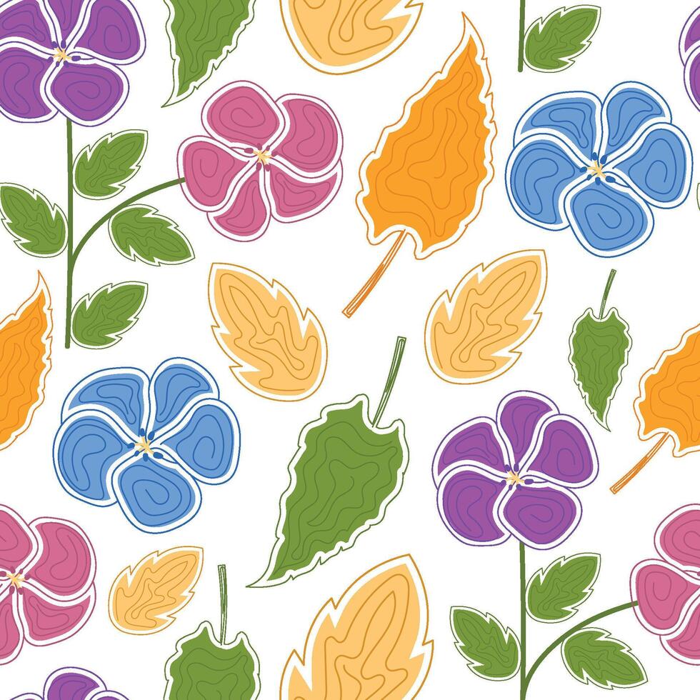 colori floral padronizar fundo papel de parede vetor
