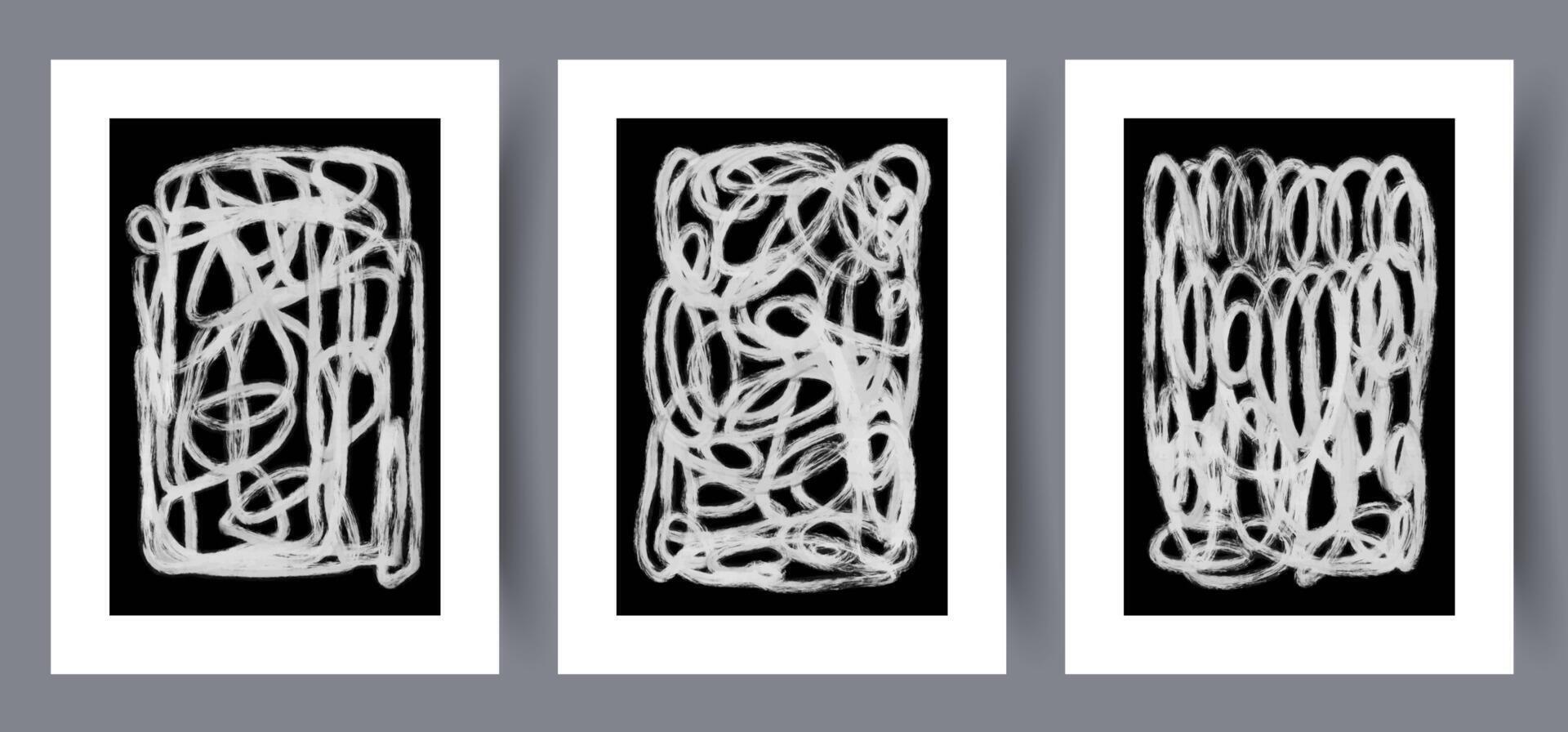 escandinavo abstrato vetor impressão definir. minimalista abstrato parede arte fundo para imprimir. escandinavo vetor estilo.