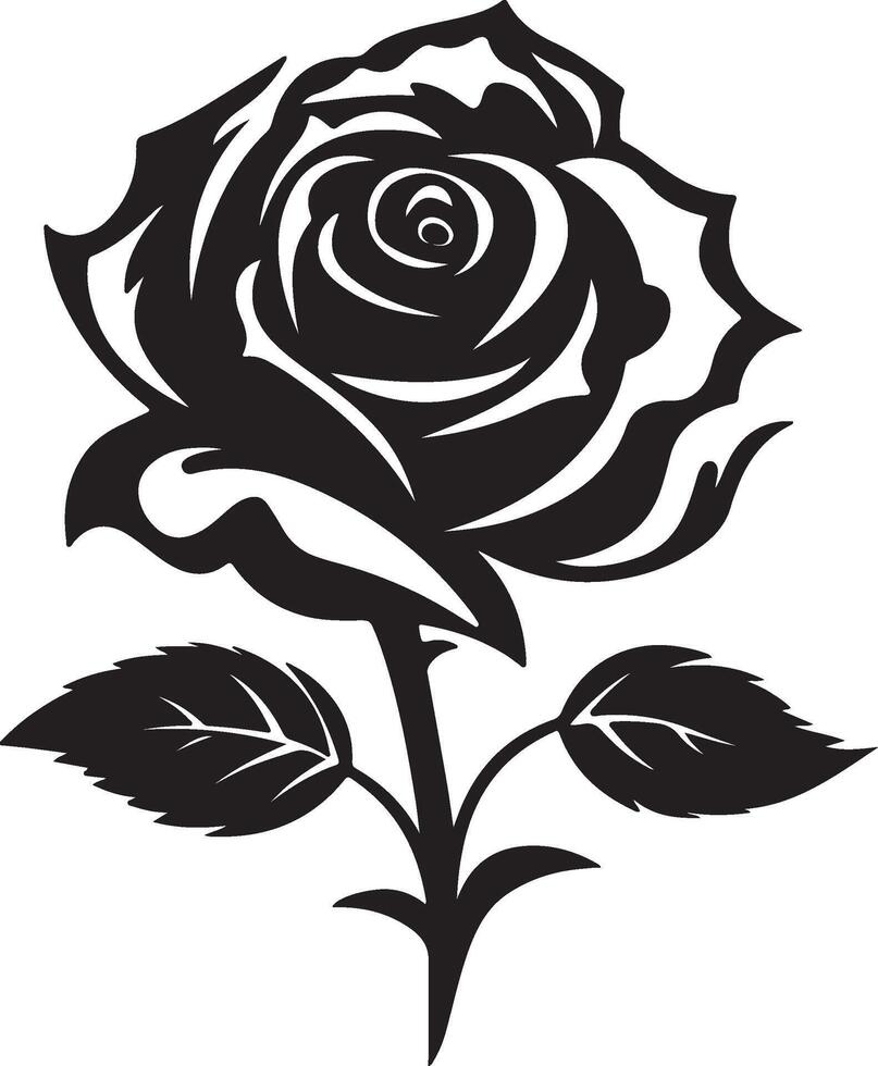 rosa flor silhueta vetor ilustração branco fundo