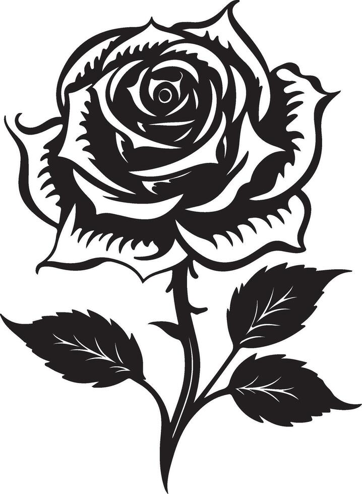 rosa flor silhueta vetor ilustração branco fundo