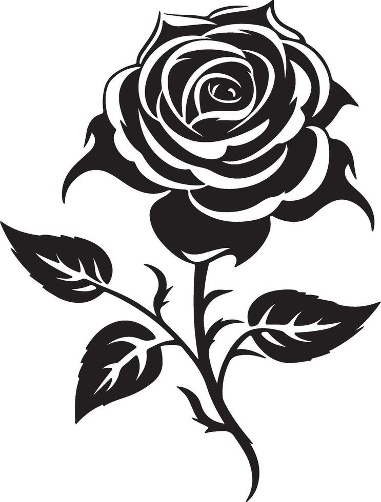 rosa flor silhueta vetor ilustração branco fundo